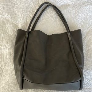 Neiman Marcus large gray tote bag